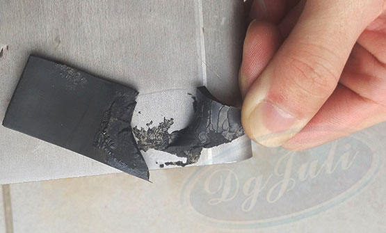 橡膠粘金屬快干膠-破壞材質(zhì)測試